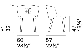 Sweel Fabric/Wood Customizable Dining Chair