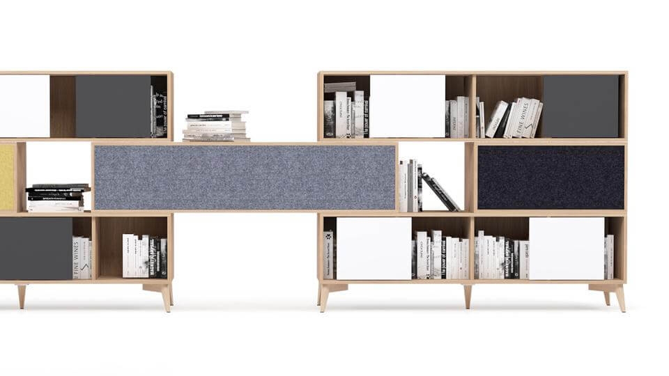 Choice 1H Office Melamine Cabinet w/2 Sliding Doors