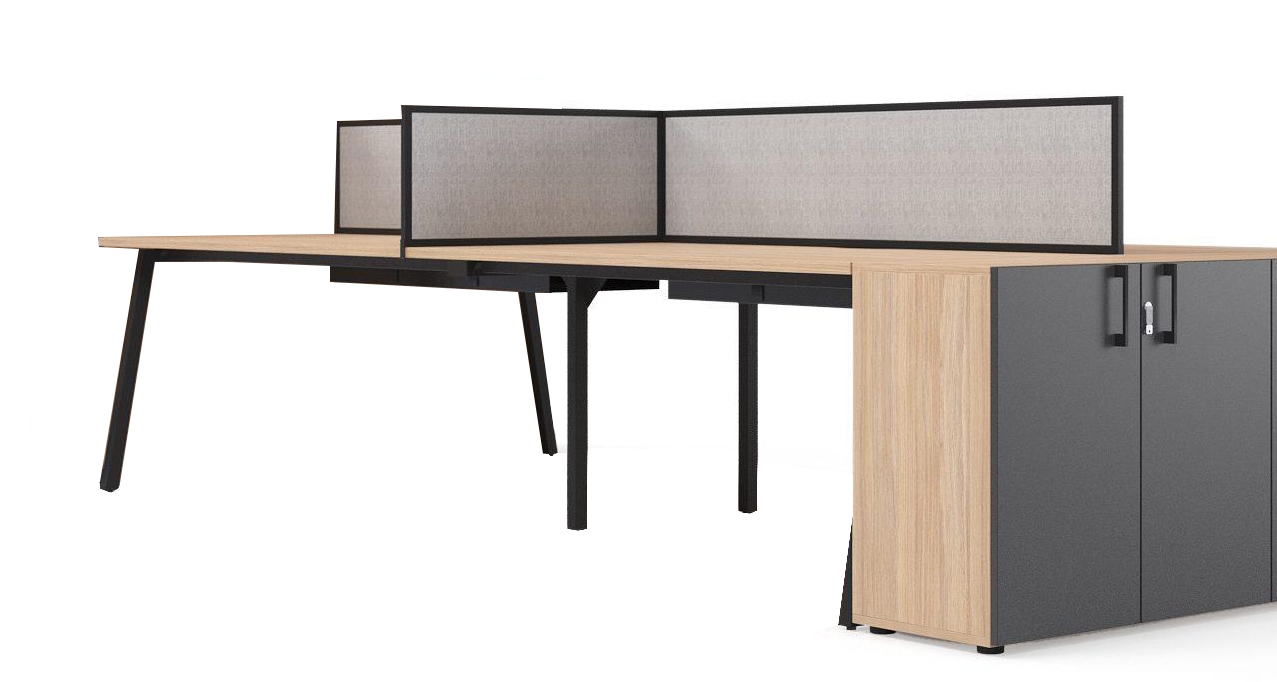NOVA office desk with cabinets