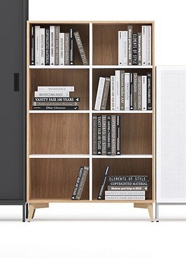 Choice 4H Office Bookcase w/6 Fixed Shelves, Width 39.3"