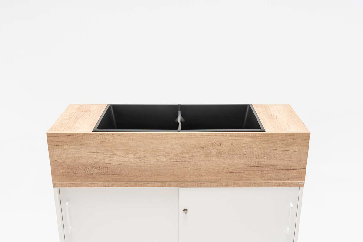 Standard Office W39.4" Cabinet w/3 Shelves & Sliding Lockable Doors