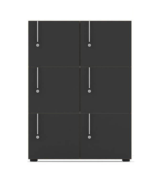  Nova Black Storage With 6 Doors