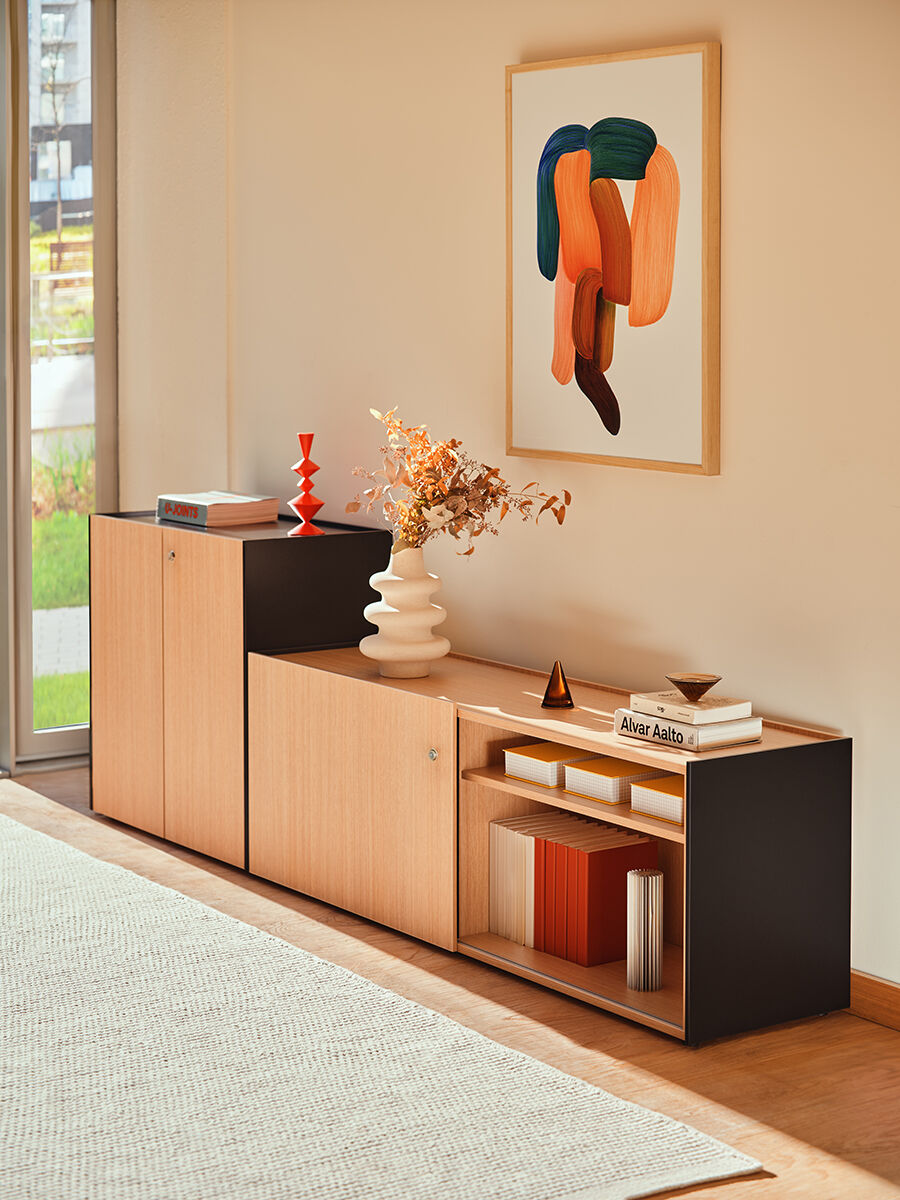 Viga Office Cabinet And Lockable Cabinet with 4 Doors