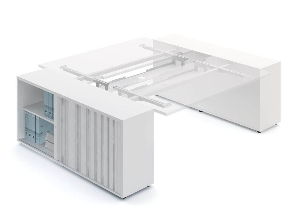YAN_M MFC Top Modular Office Desk Bench