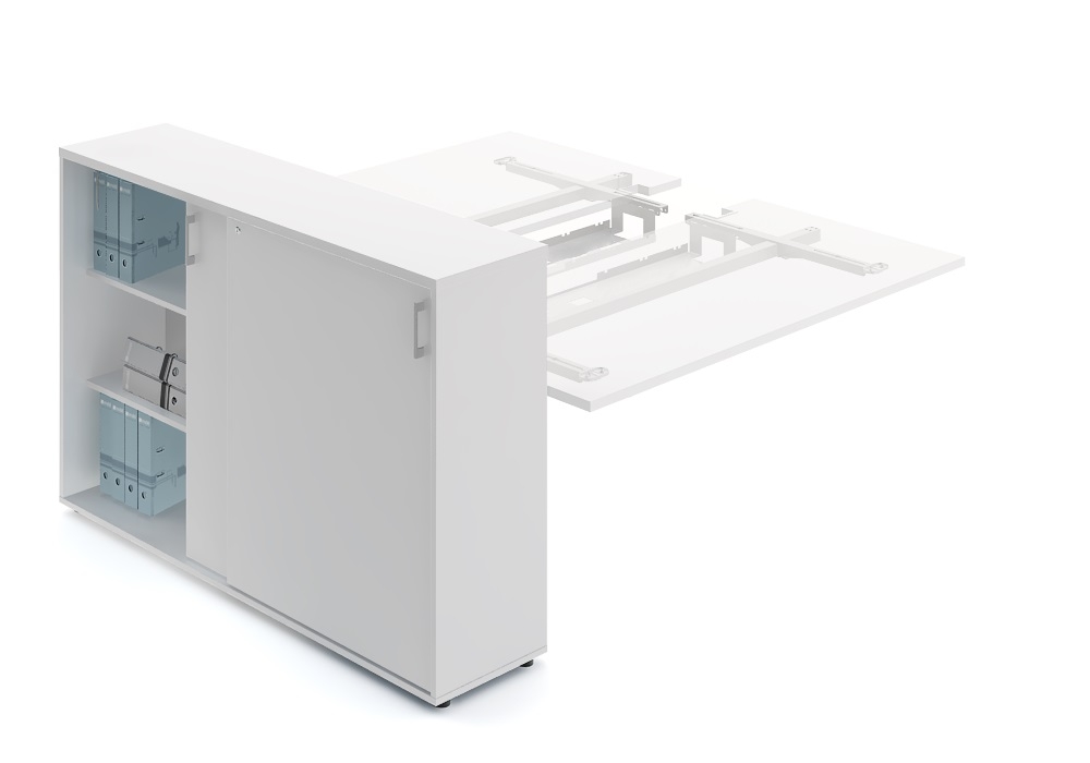 YAN_M MFC Top Modular Office Desk Bench