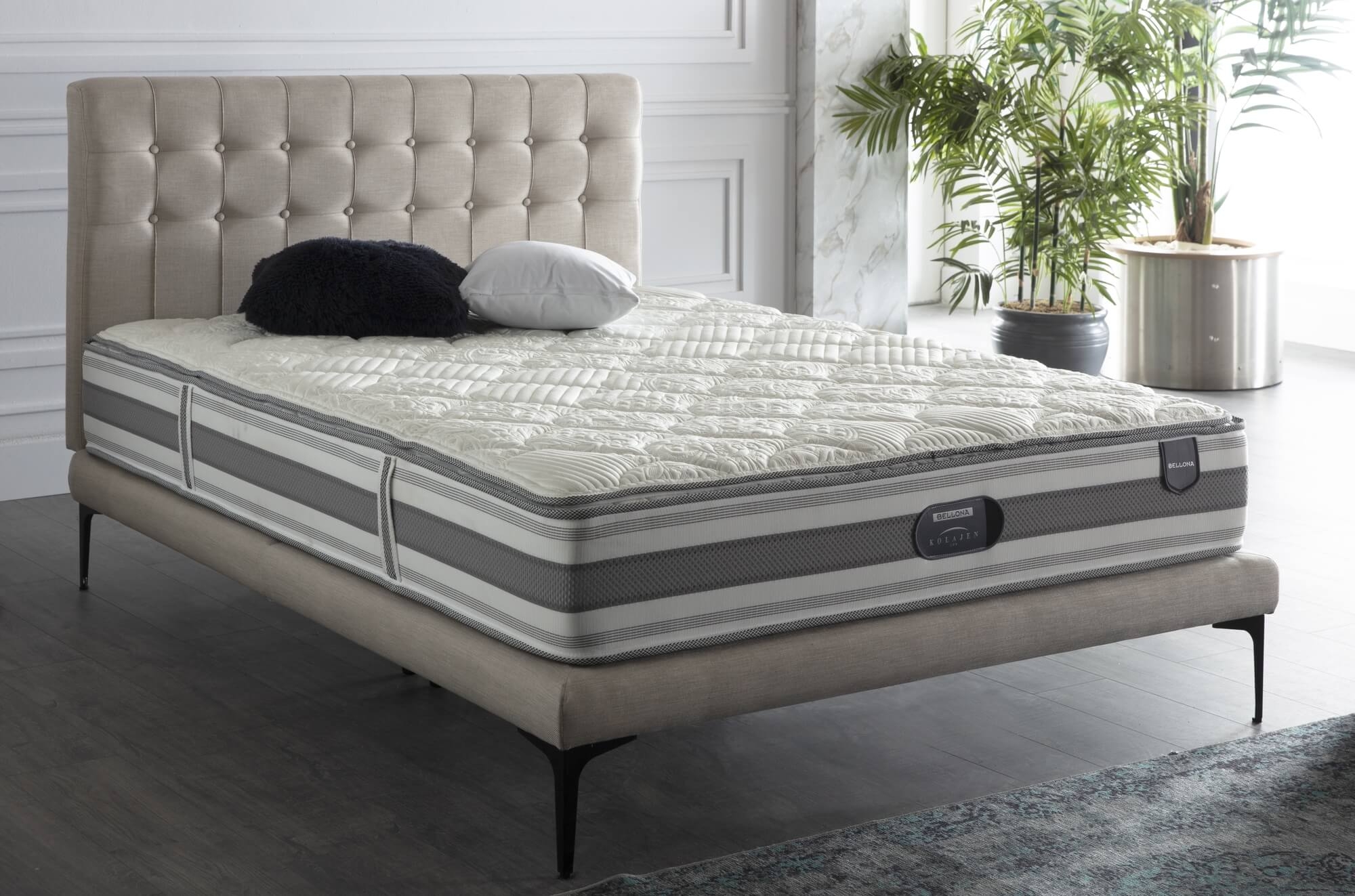 Stratton Tufted King Size Bed In A Box