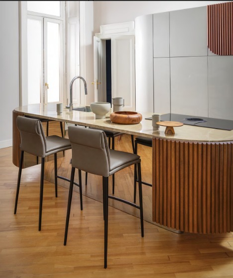 Carmen Fabric/Metal Customizable Counter Stool