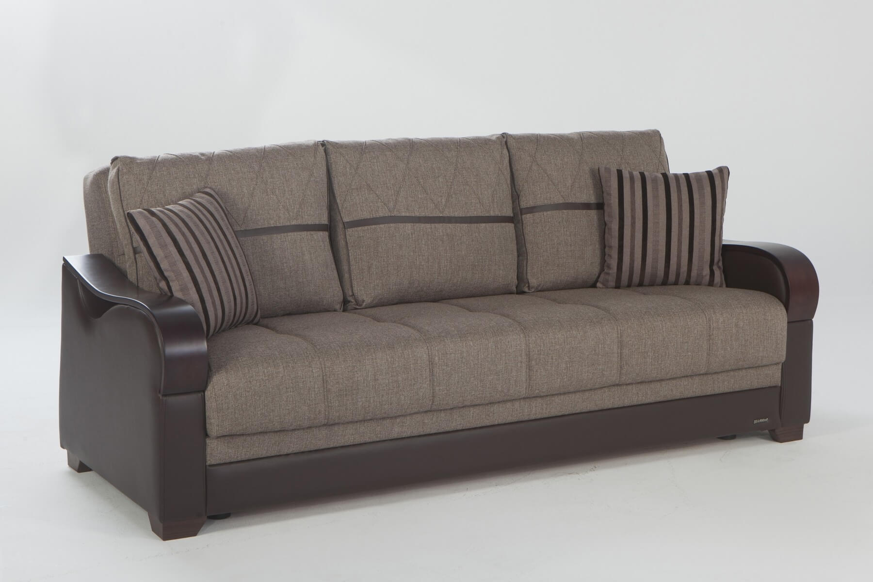 Bennett Fabric/PU Storage Sleeper Sofabed - Thumbnail 2