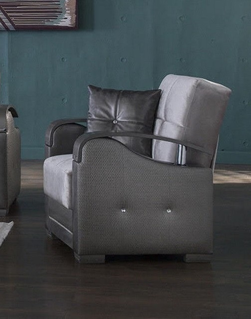 Luna Fabric Storage Sleeper Armchair
