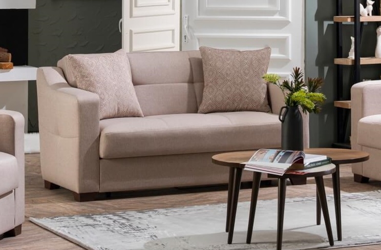 Tahoe Fabric Storage Sleeper Loveseat