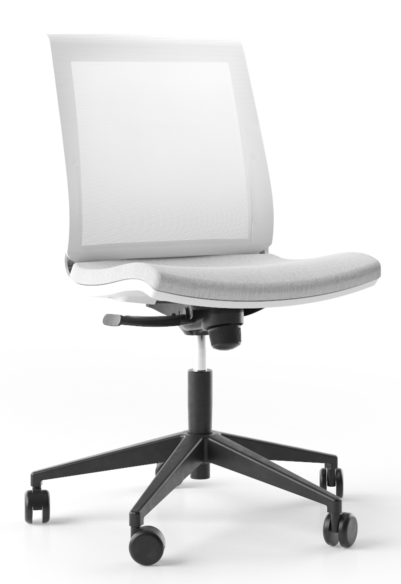 Eva Task Chair w/Plastic Chair Body in White