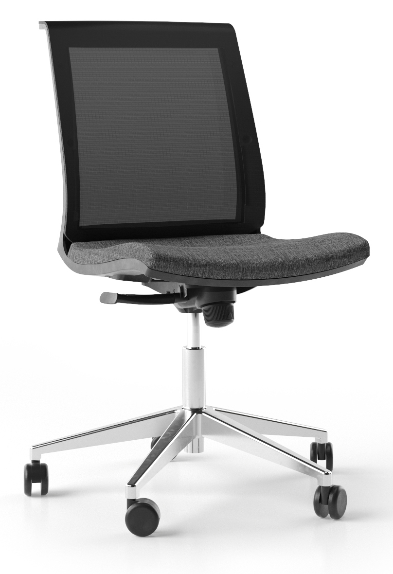 Eva Task Chair w/Plastic Chair Body in Black