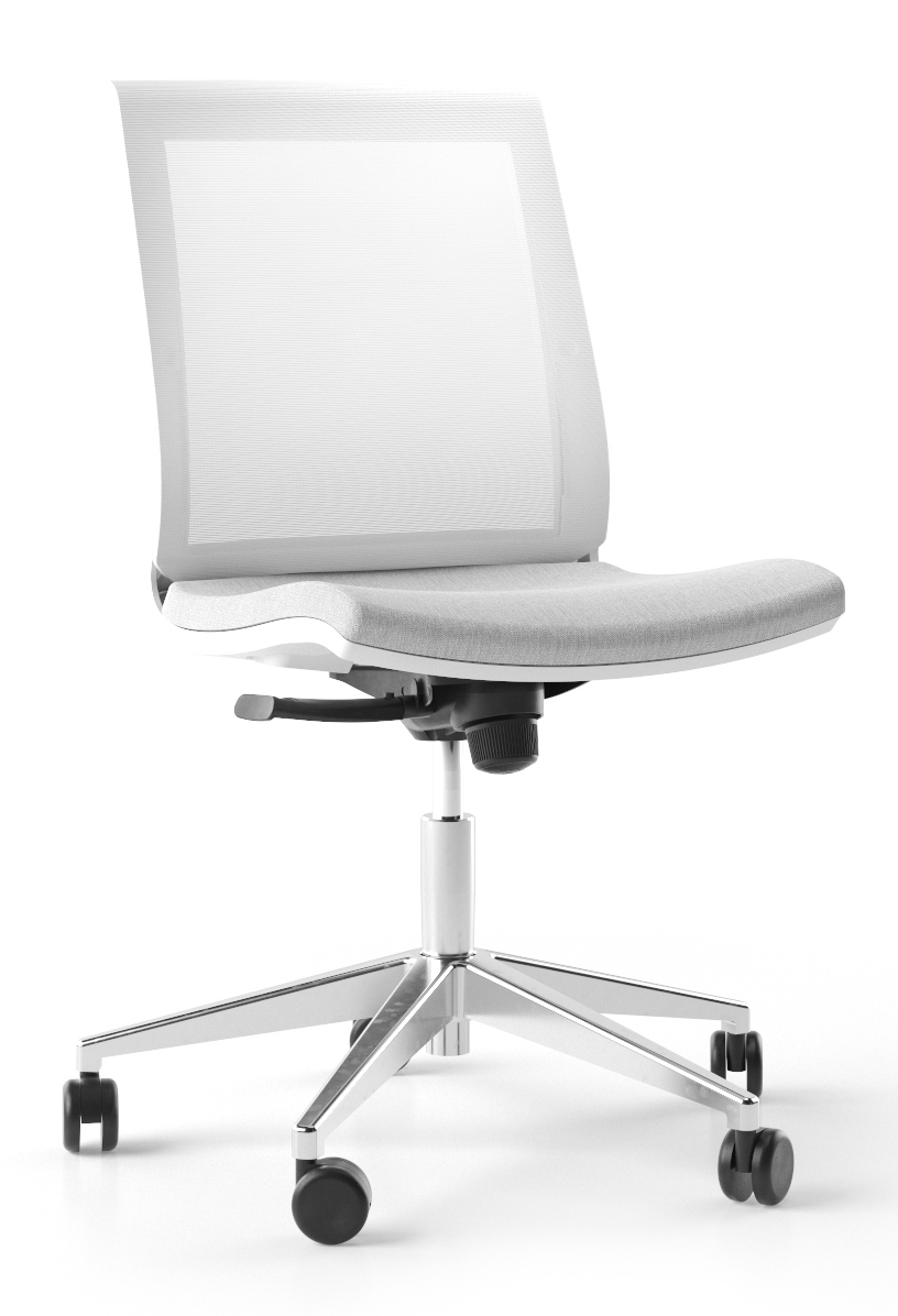 Eva Task Chair w/Plastic Chair Body in White