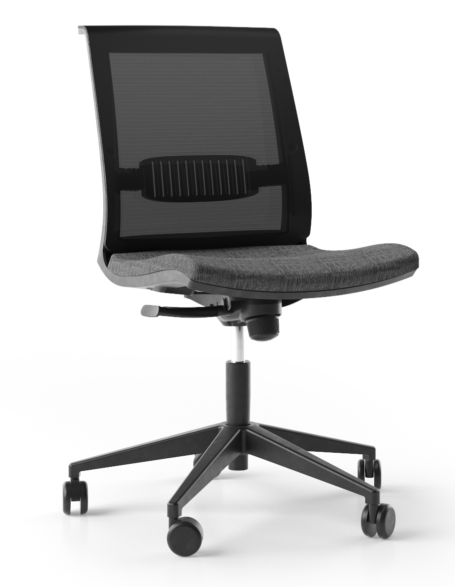 Eva Task Chair w/Plastic Chair Body in Black