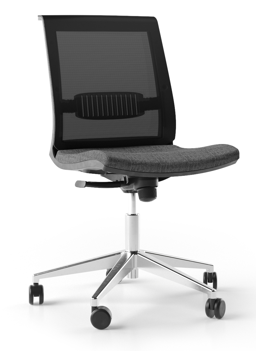 Eva Task Chair w/Plastic Chair Body in Black
