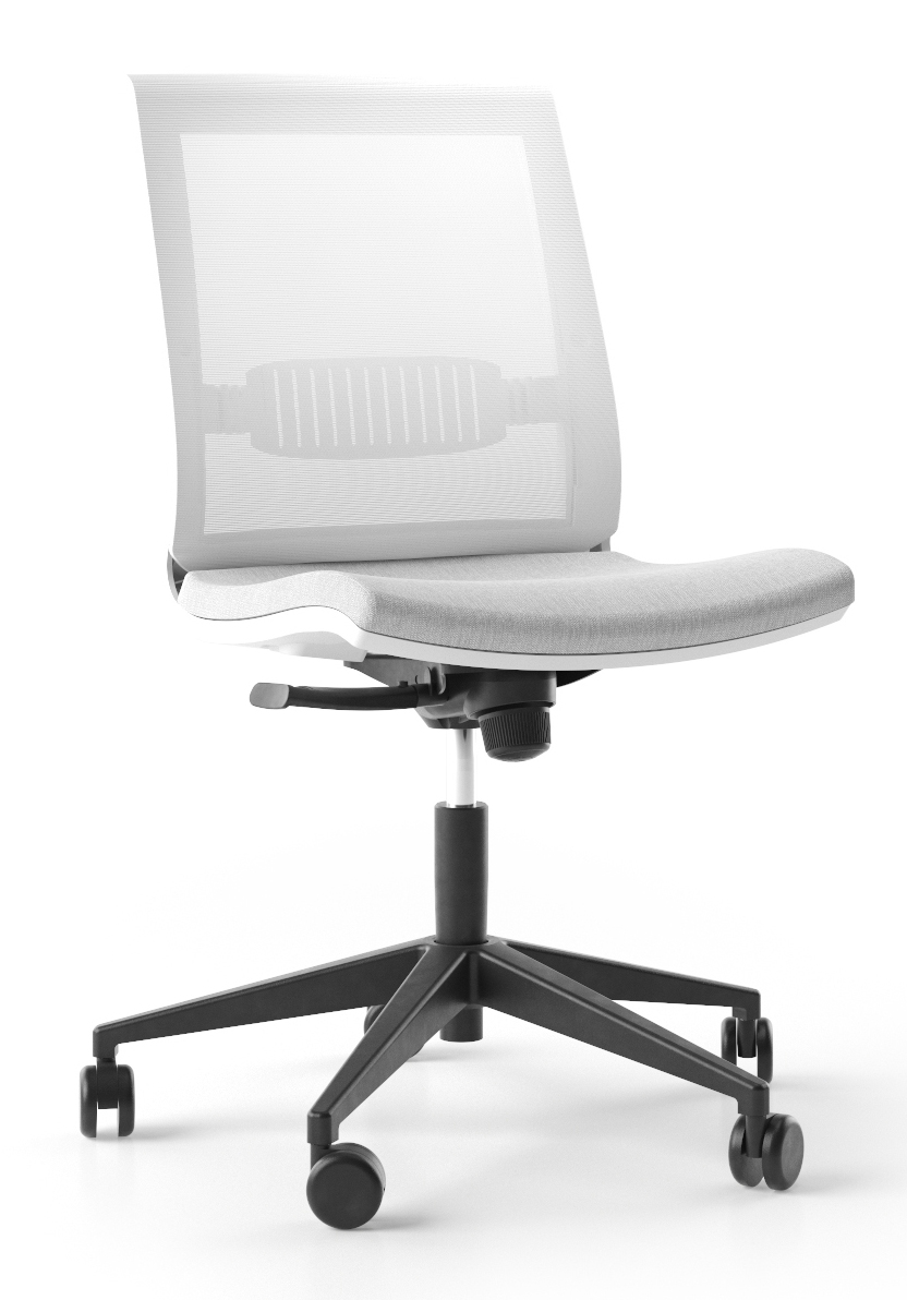 Eva Task Chair w/Plastic Chair Body in White