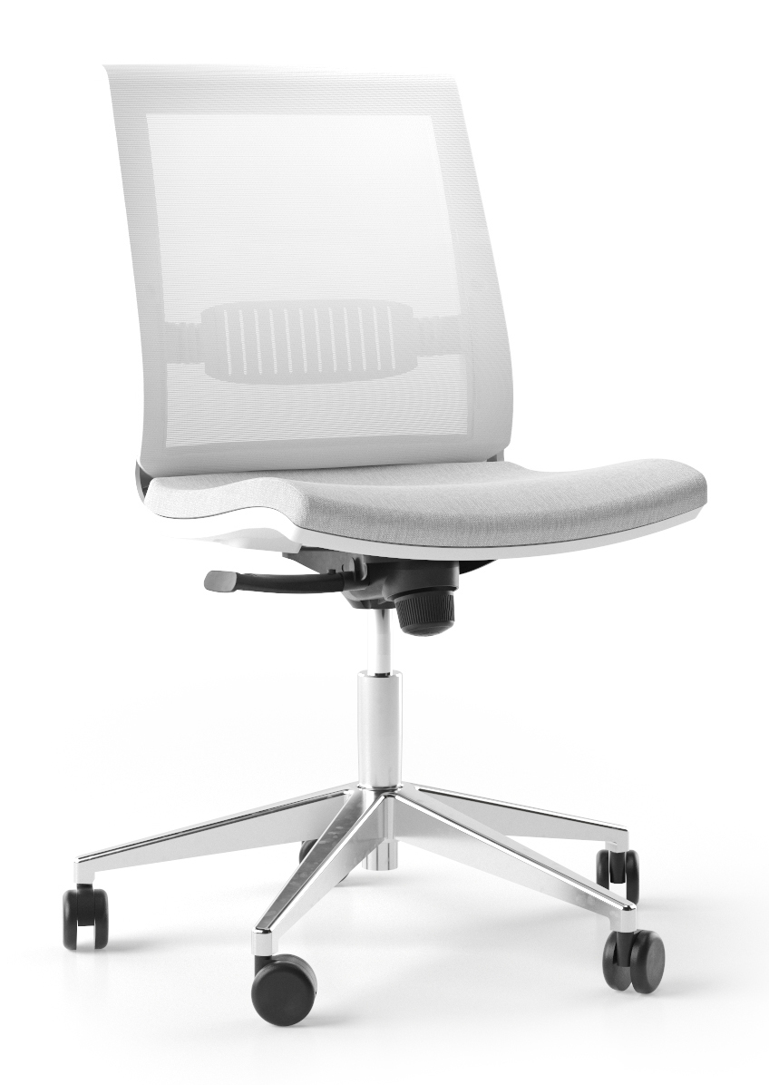 Eva Task Chair w/Plastic Chair Body in White