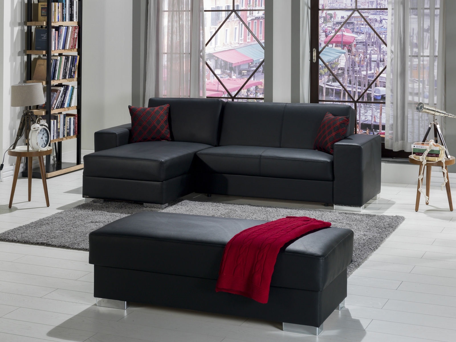 Kobe Storage Sleeper Convertible Sectional Sofa