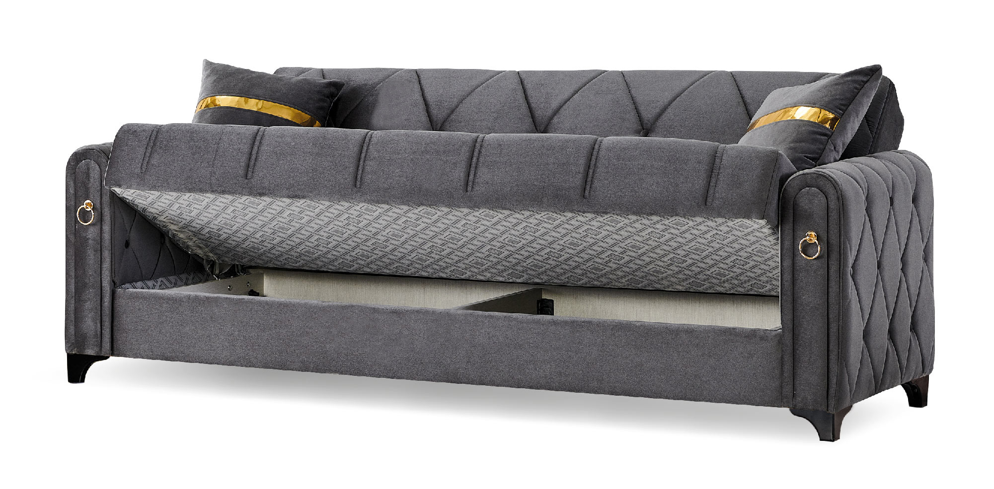 Summit Chenille Convertible Storage Sofa