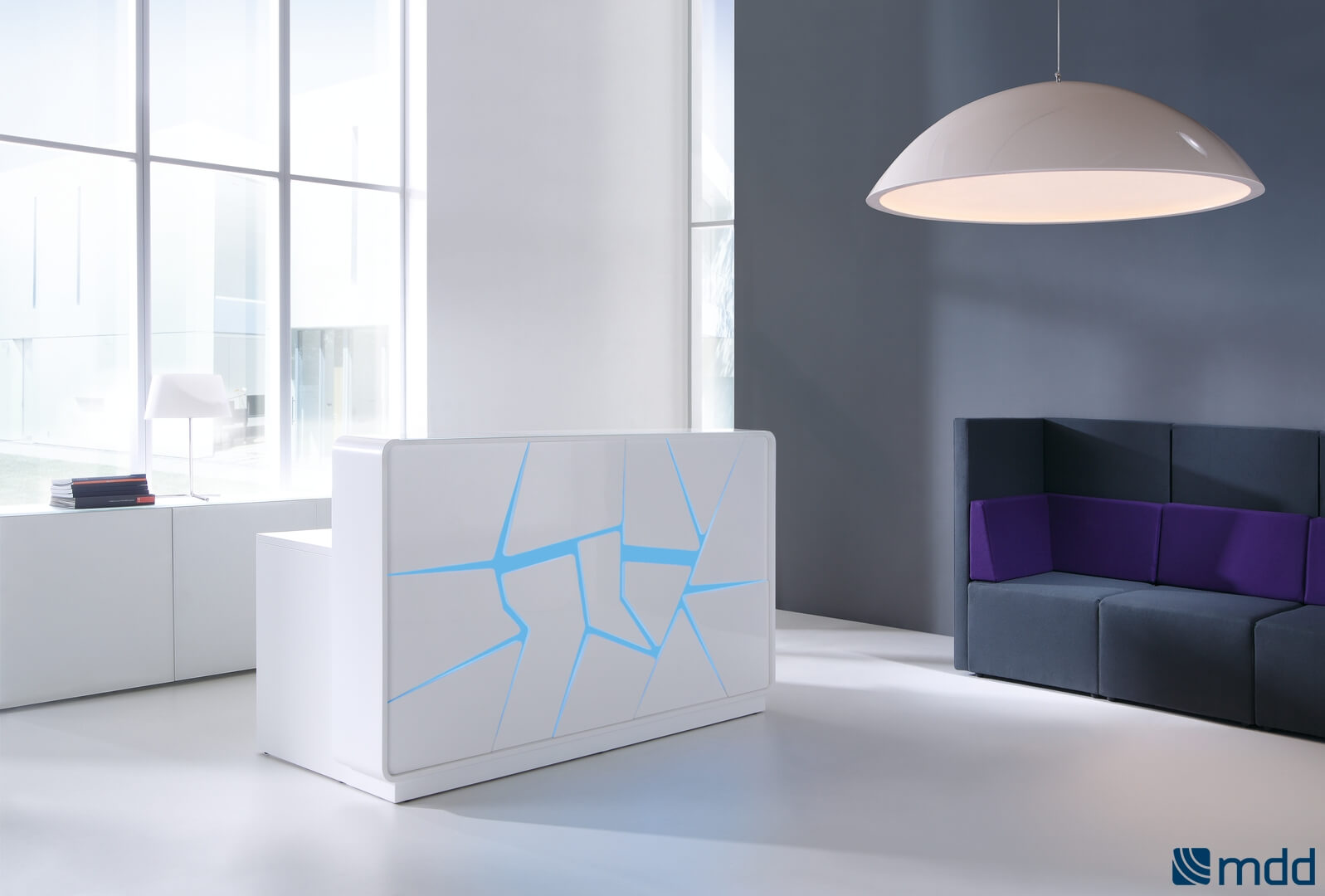 Sunbeam Lamp, White by MDD Office Furniture