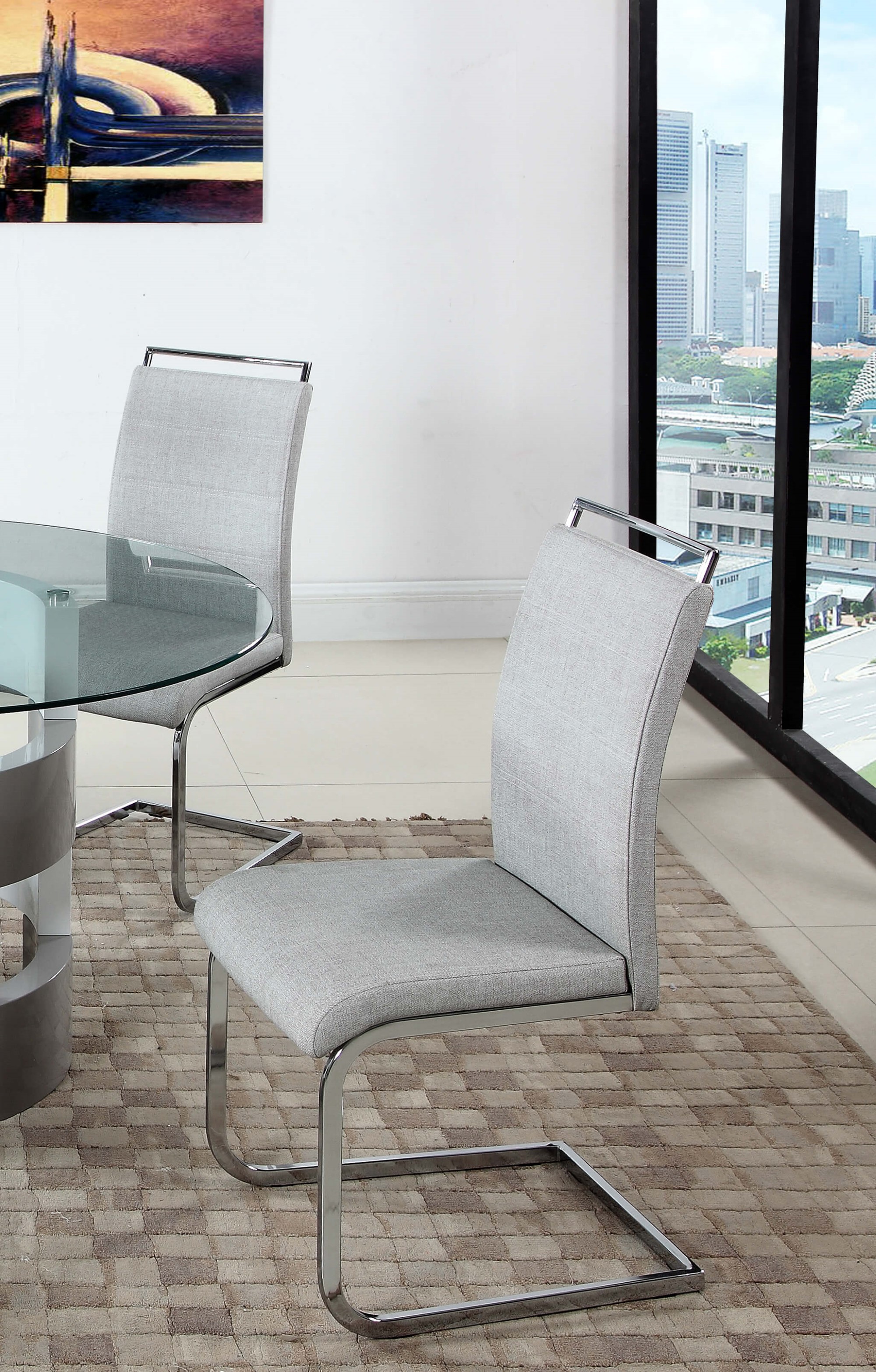 Sunny Handle Back Cantilever PU Side Chair