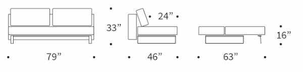 Supremax Deluxe Excess Lounger Fabric Sofa Bed