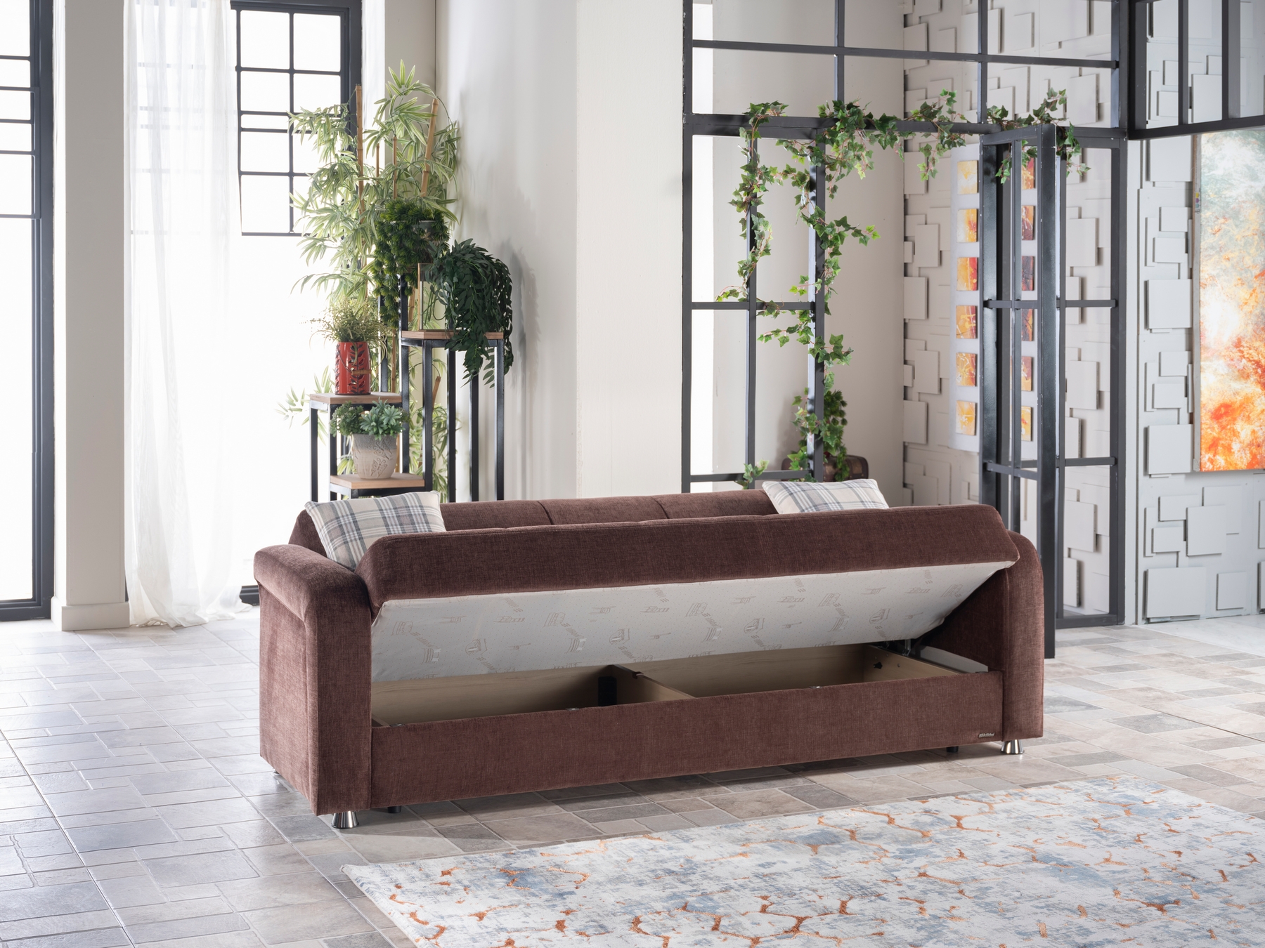 Vision Fabric Storage Sleeper Sofabed