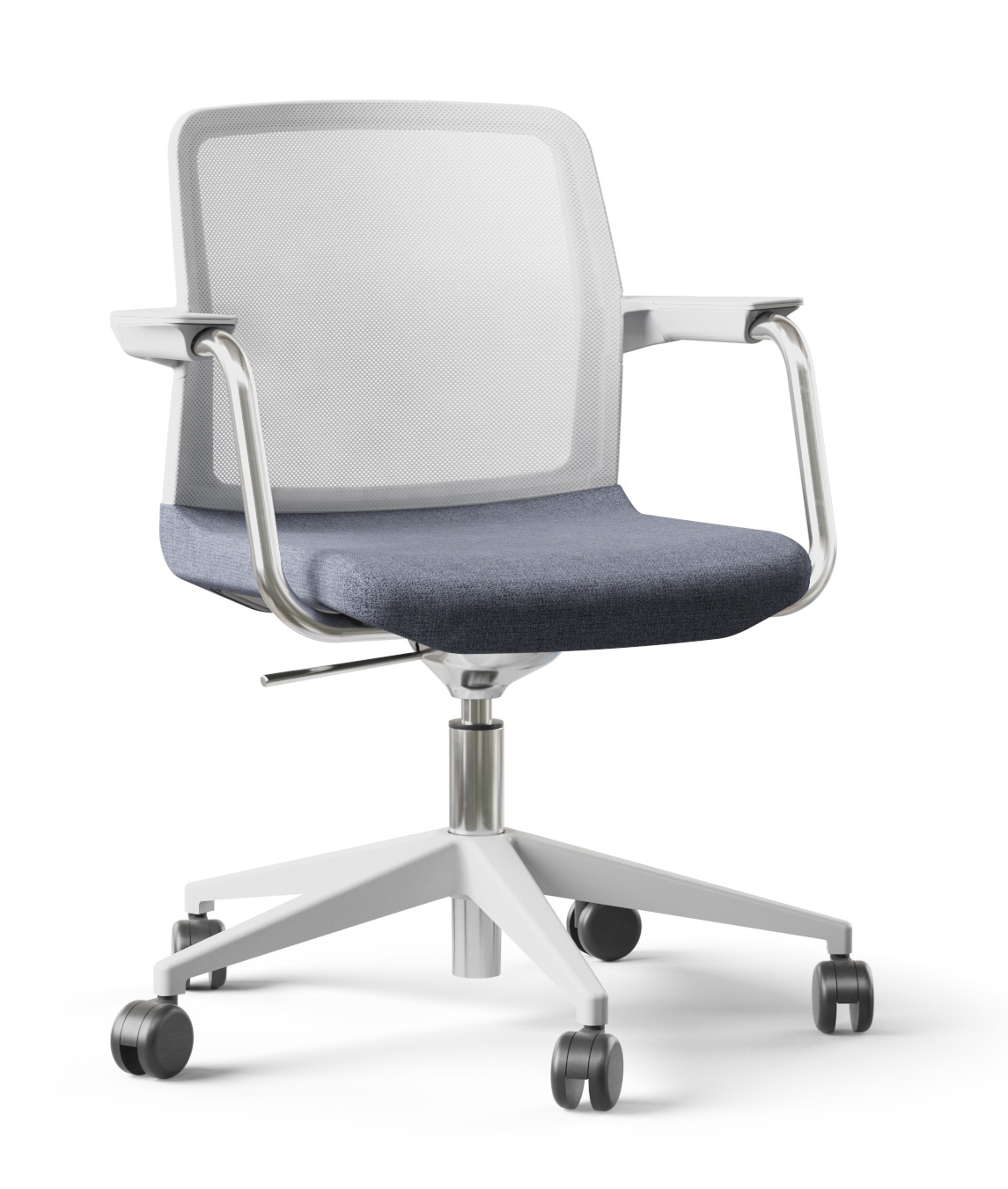 Wind Low Back Swivel Office Armchair w/Hard Plastic Armrest Pads & Castors