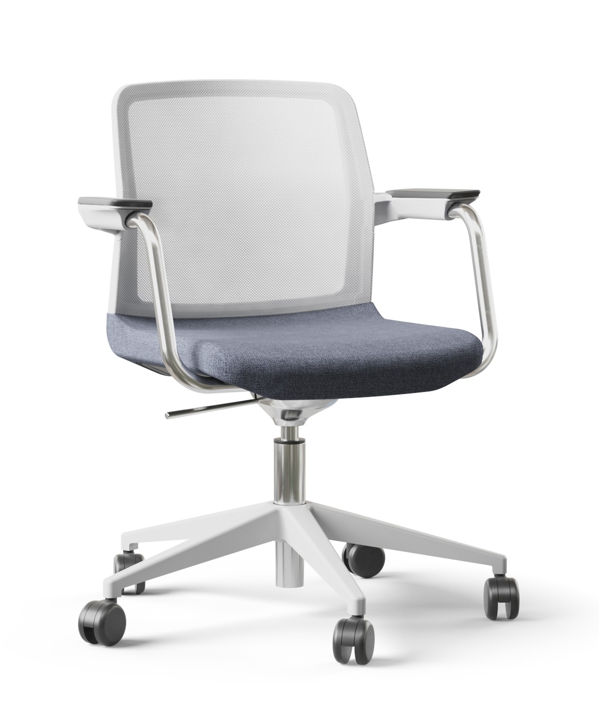 Wind Low Back Swivel Office Armchair w/Soft PU Armrest Pads & Castors