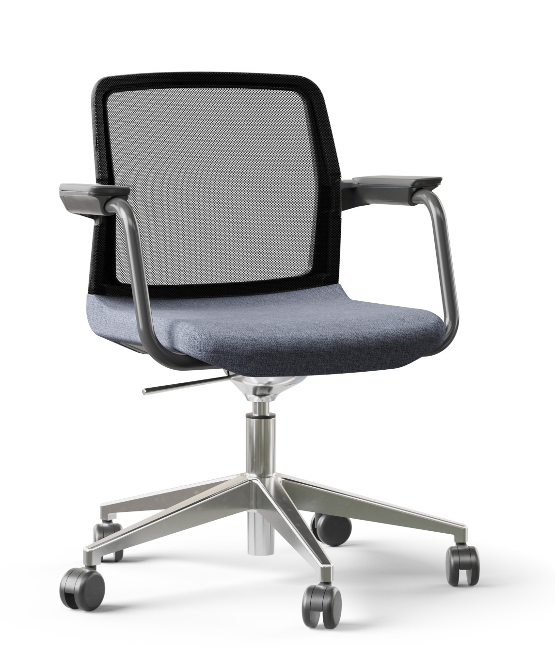 Wind Low Back Swivel Office Armchair w/Soft PU Armrest Pads & Castors