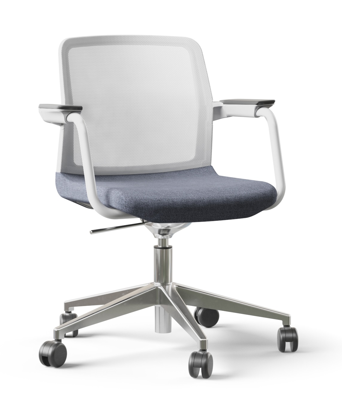 Wind Low Back Swivel Office Armchair w/Soft PU Armrest Pads & Castors