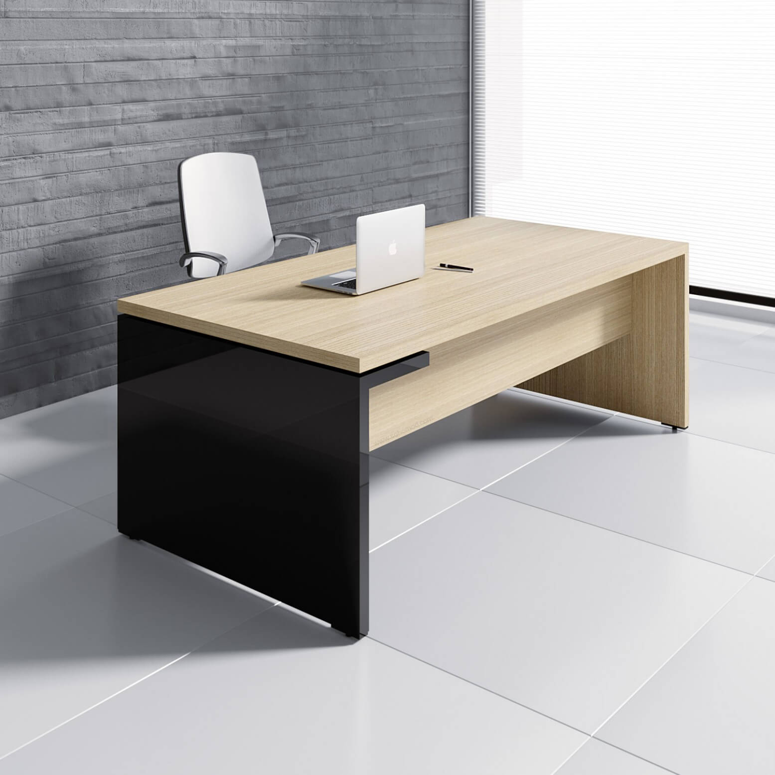 Light Sycamore + High Gloss Black