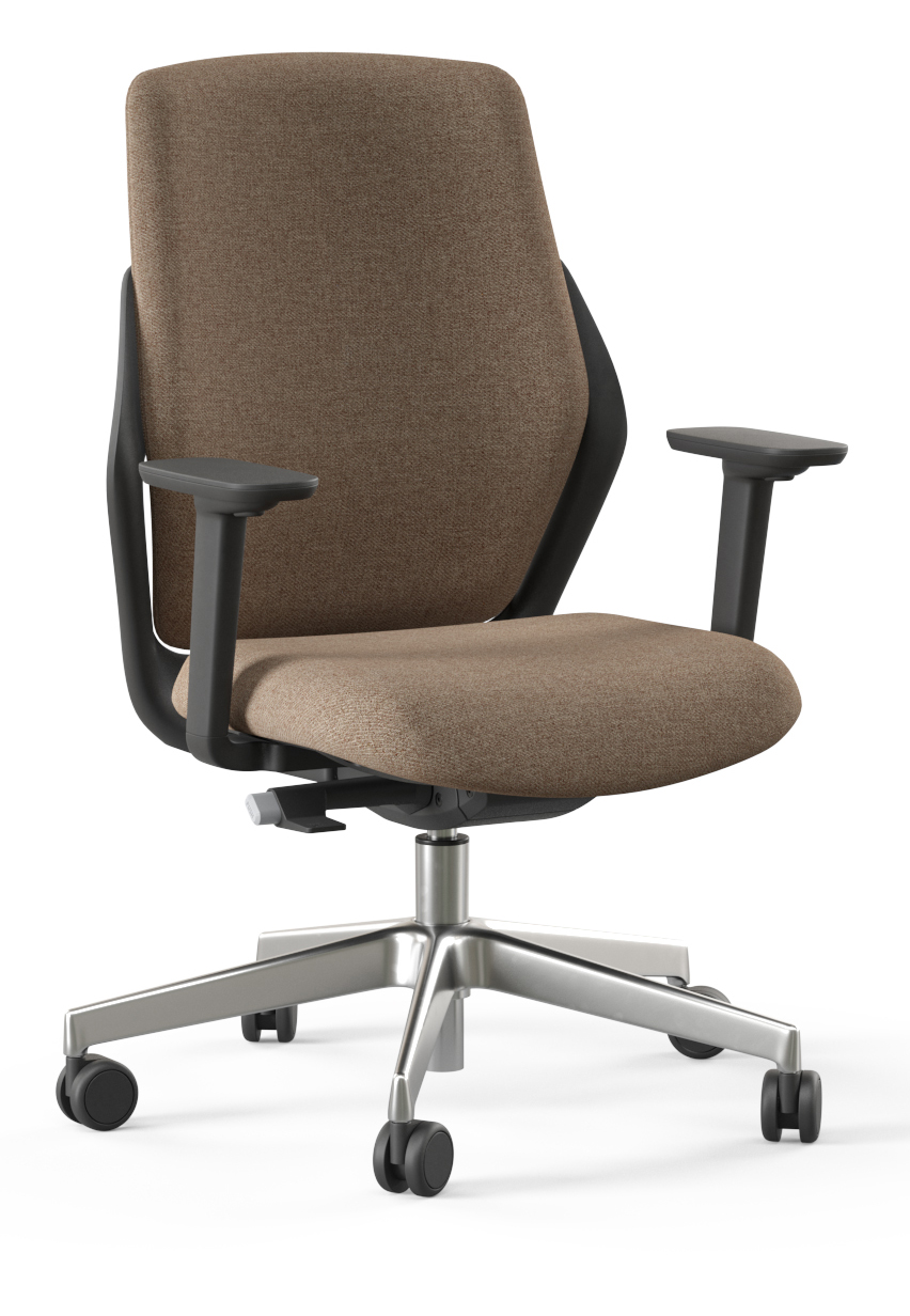 OFY Task Office Chair w/1D Adjustable Armrests, Black Frame