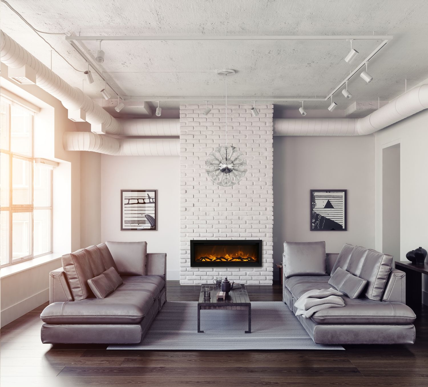 Symmetry 42" Glass Electric Fireplace