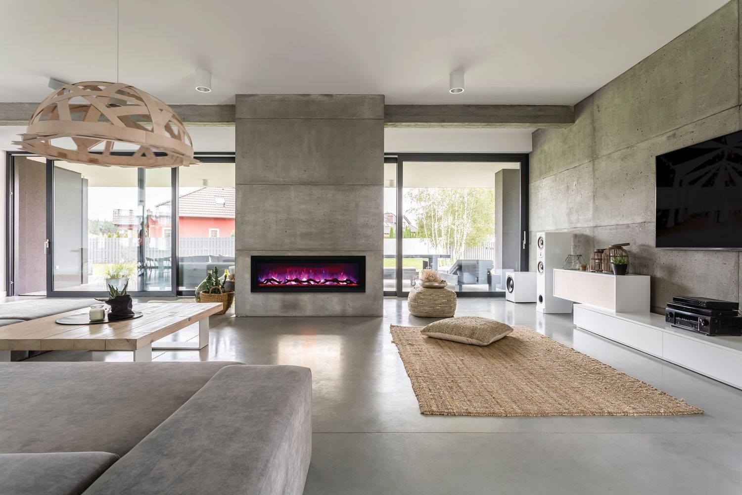 Symmetry 50" Glass Electric Fireplace