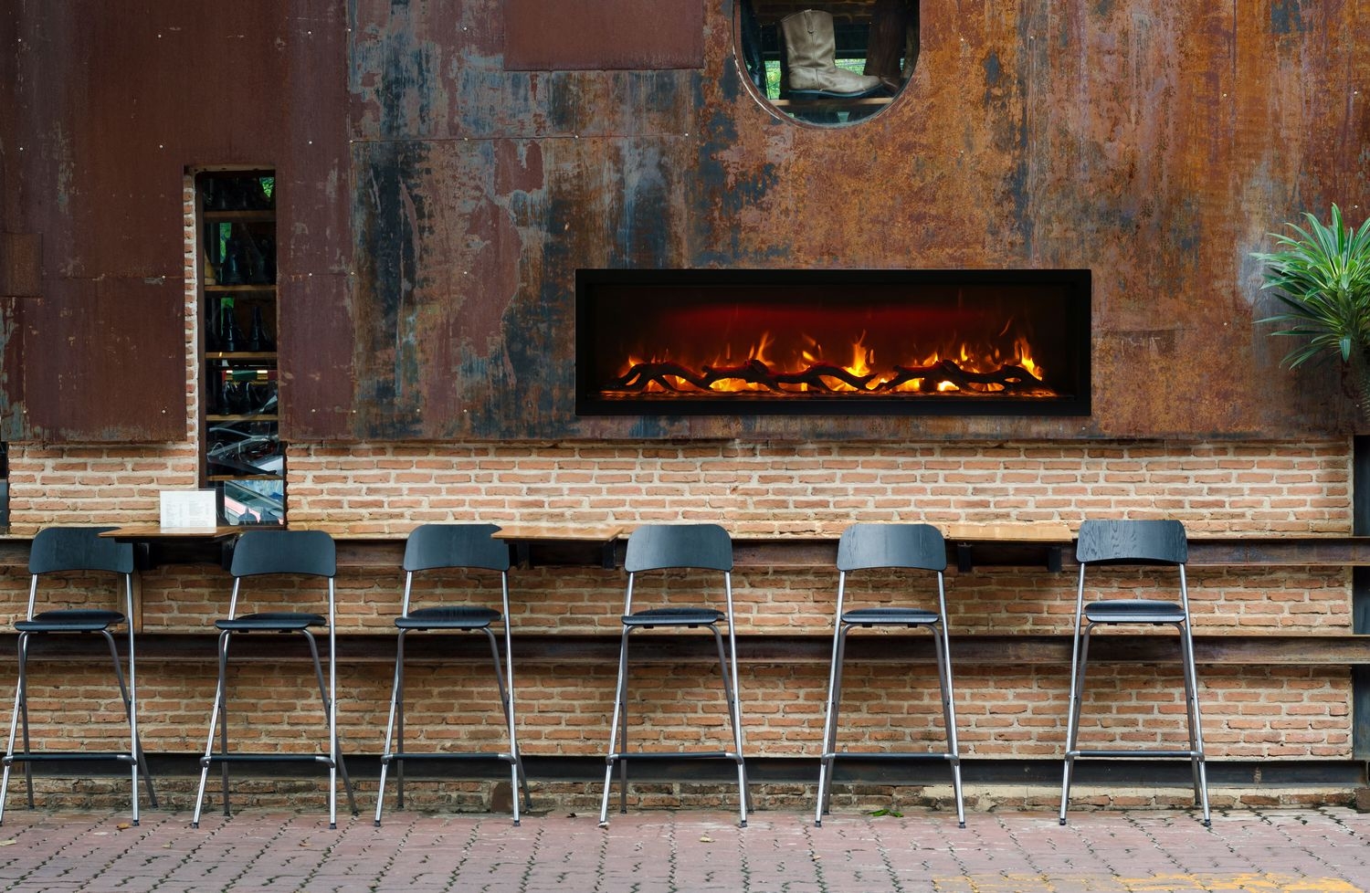Symmetry 60" Glass Electric Fireplace