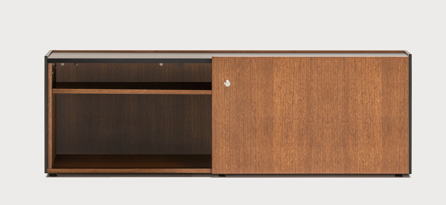 Viga Office D30.7" Melamine Sideboard w/Sliding Door & Drawer