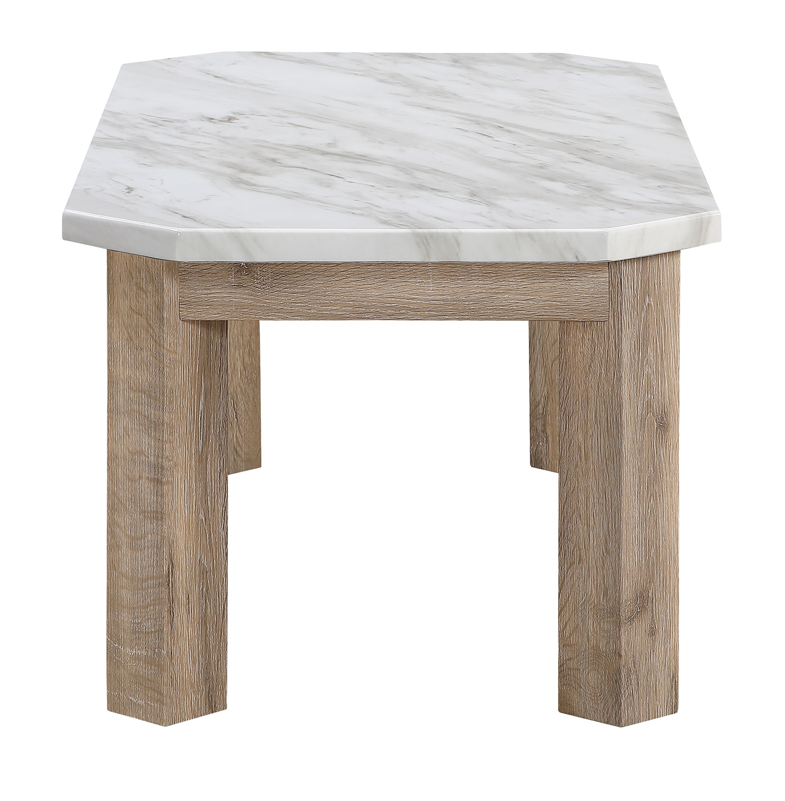 T06 Faux Marble Rectangular Coffee Table