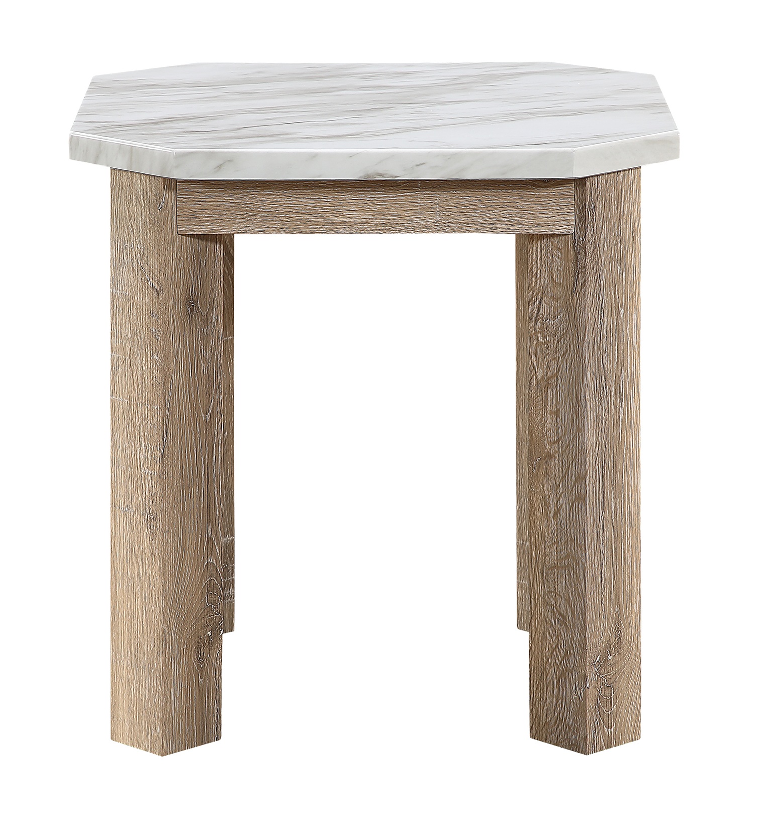 T06 Faux Marble Square End Table