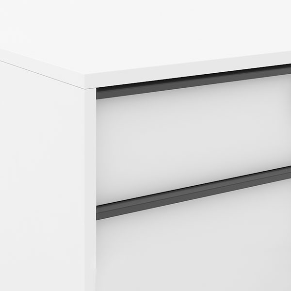 Nova Mobile White 3-Drawer Storage Pedestal