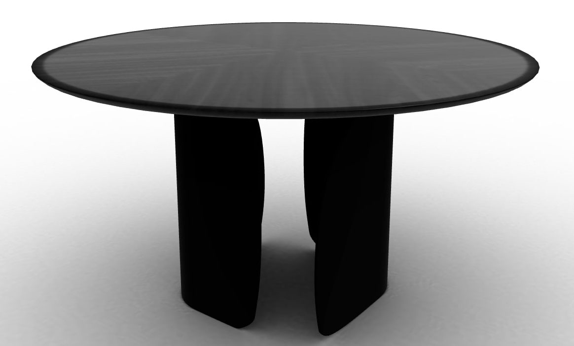 Twins Metal/Veneer Round Dining Table