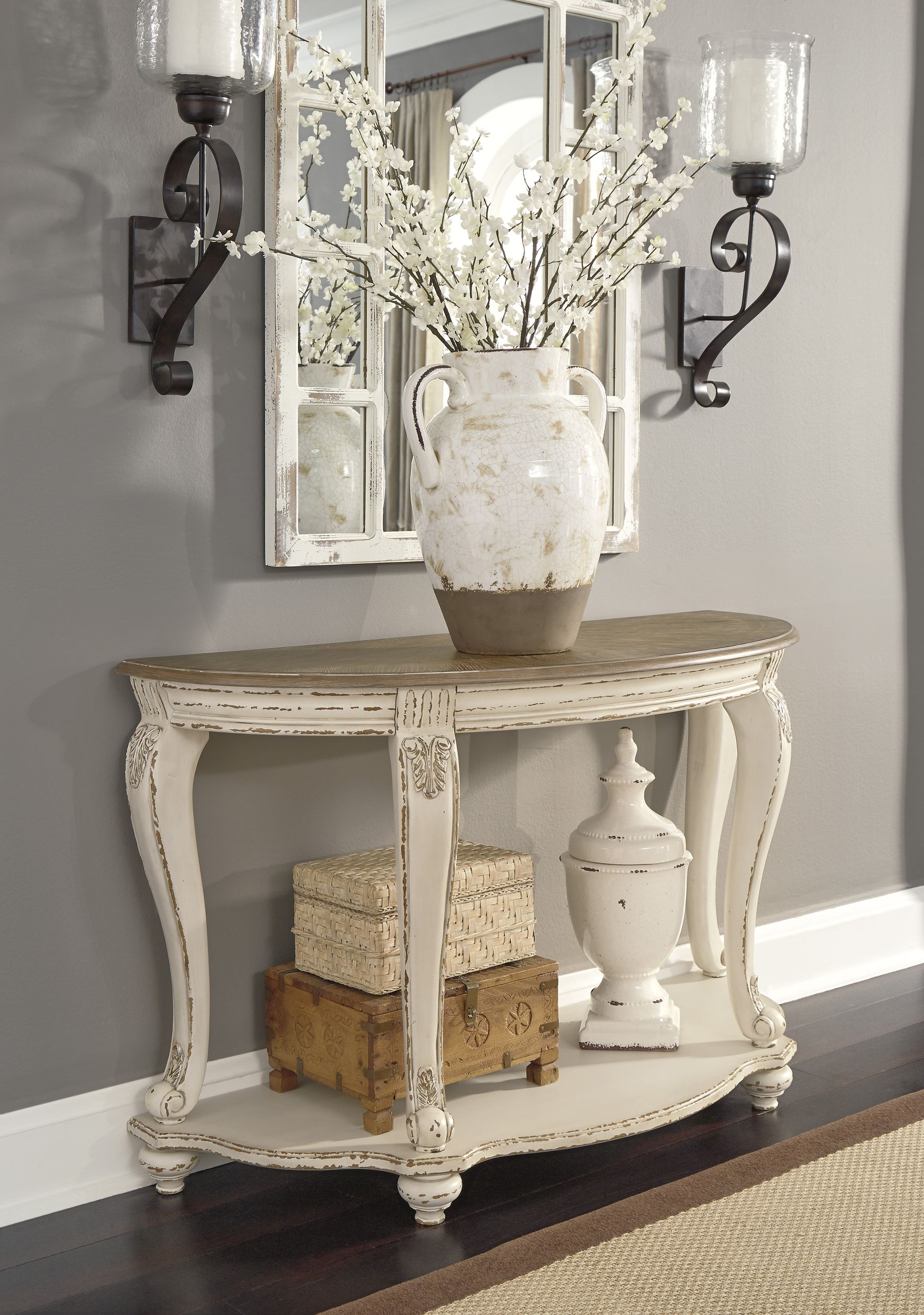 Realyn Wood Veneer Sofa Table