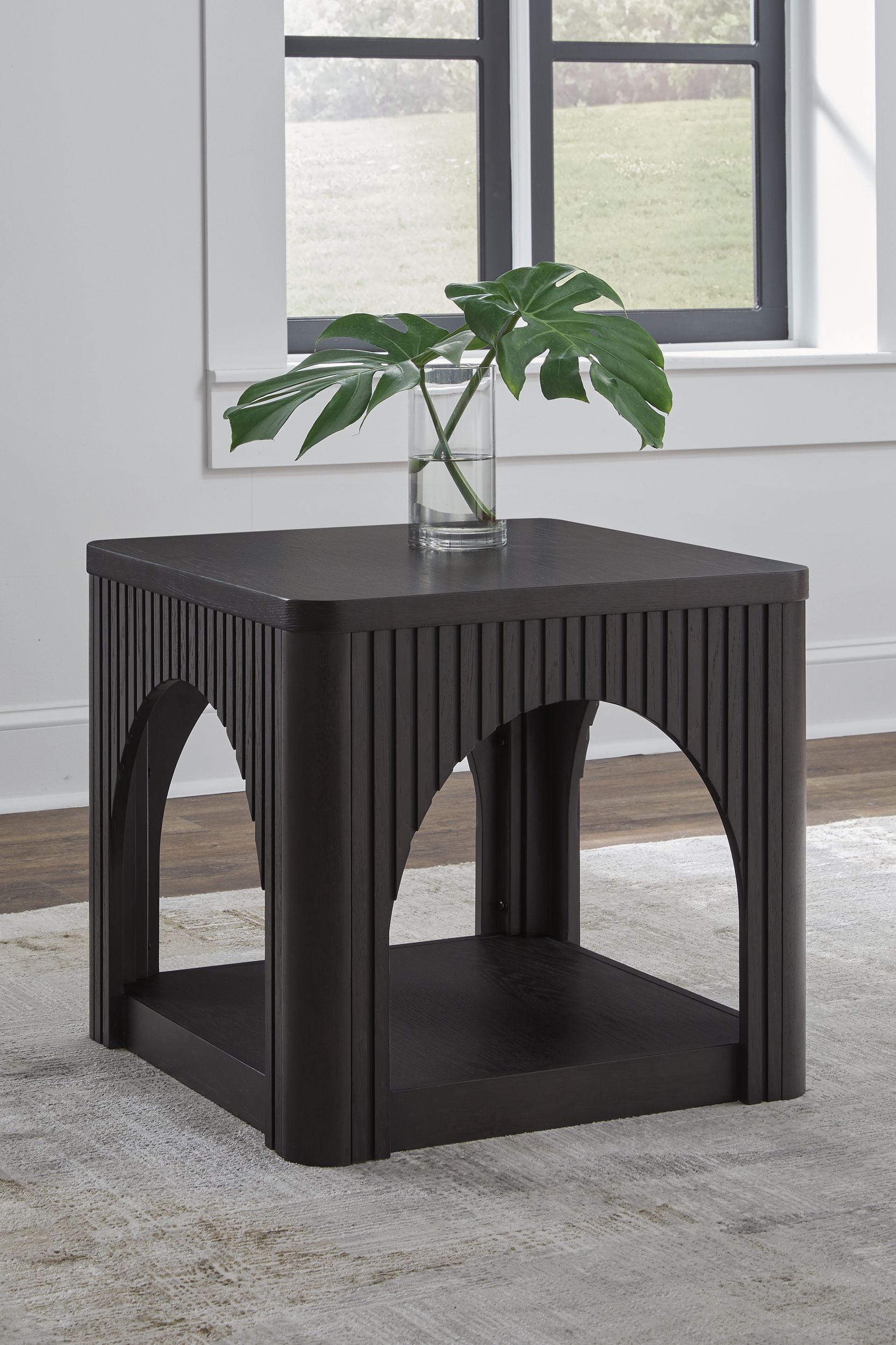 Yellink Wood Veneer Square End Table