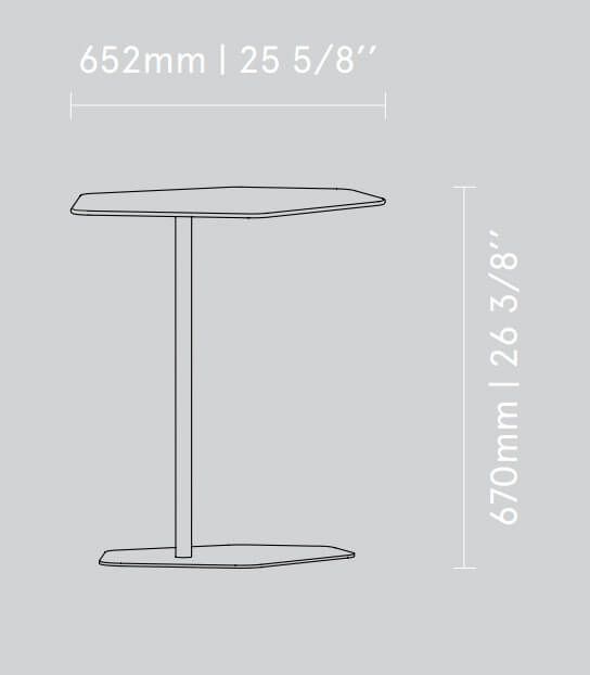 Bazalto Coffee Table w/ Metal Base