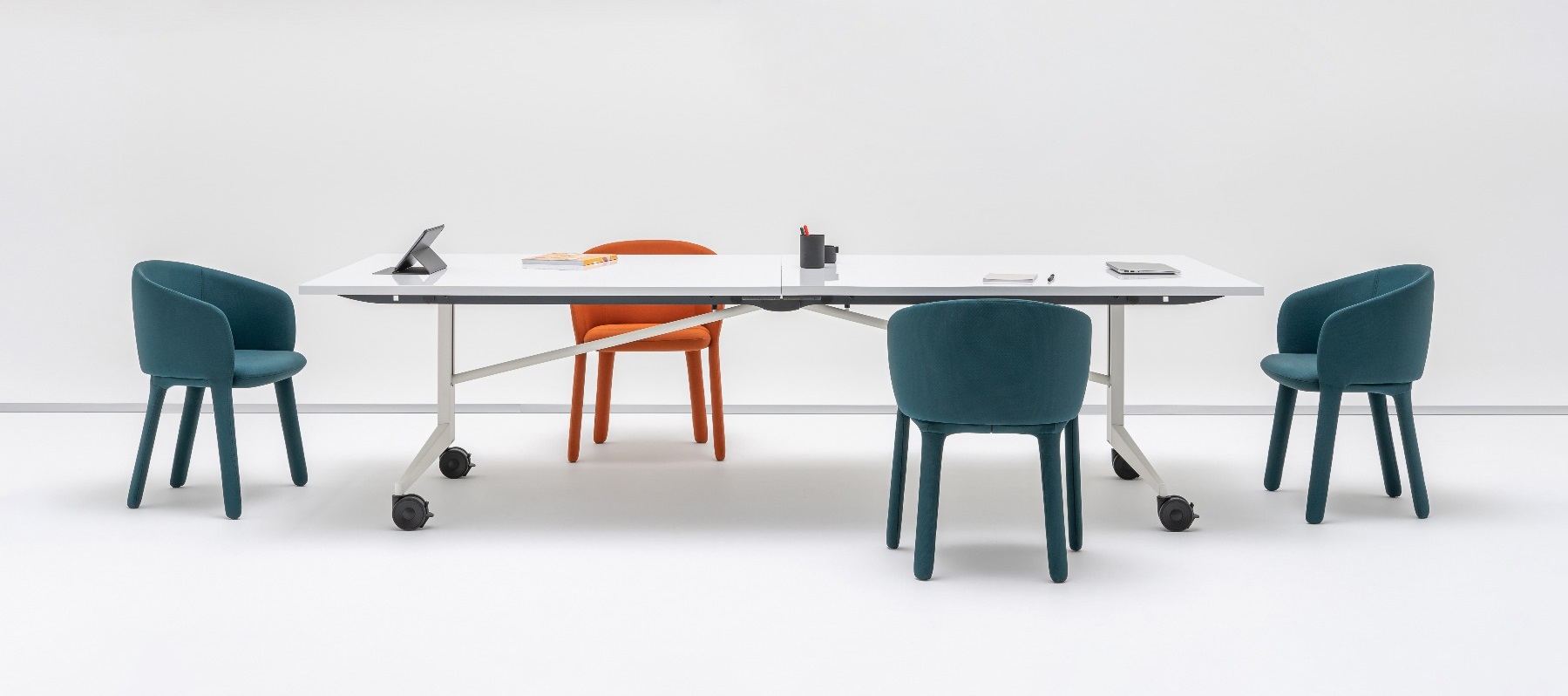 Plex Office Rectangular Whiteboard Folding Table