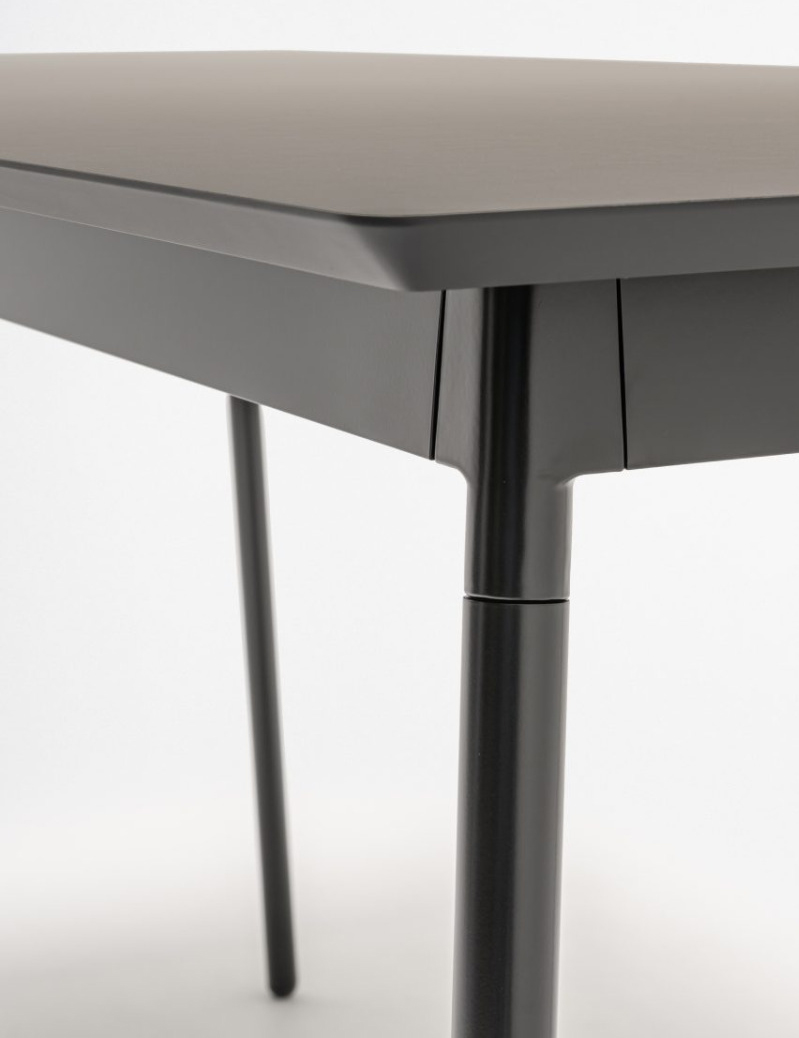 Unit Office Veneer Rectangular High Table, W82.6" x D35.4"