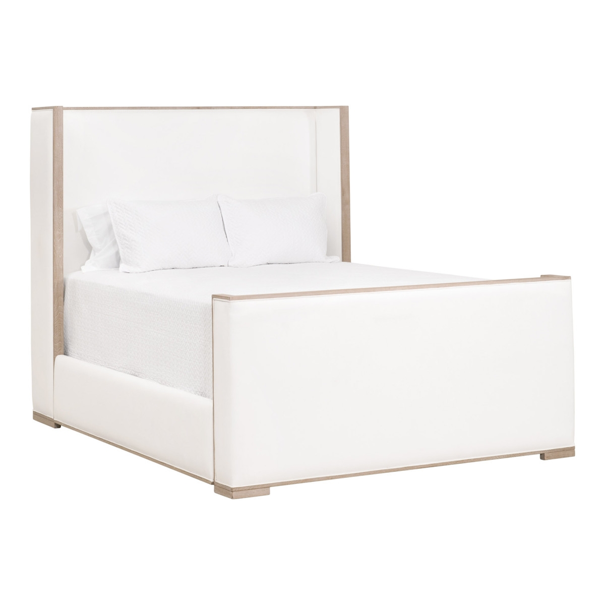 Tailor Shelter Fabric/Wood Platform Bed, California King Size