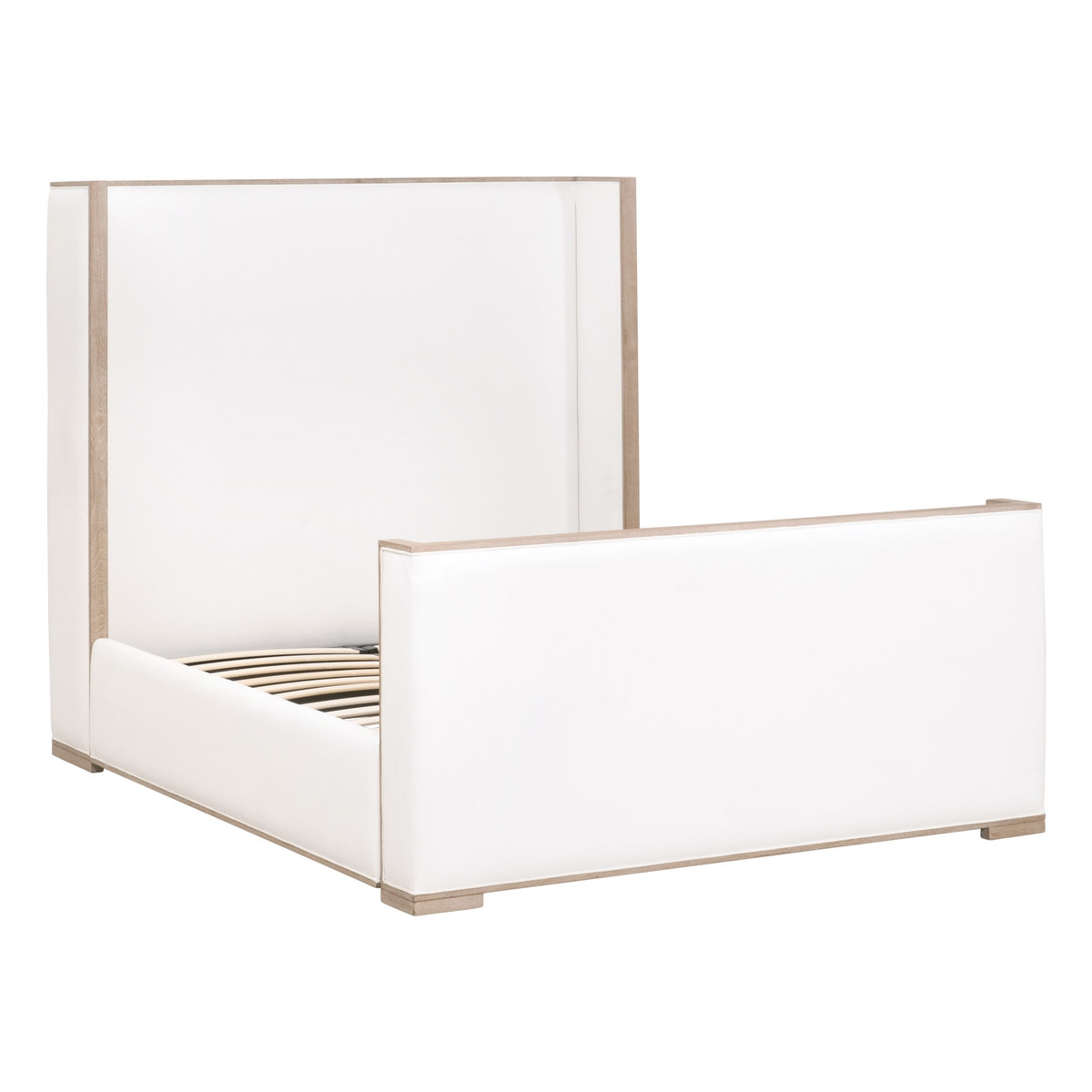 Tailor Shelter Fabric/Wood Platform Bed, Queen Size