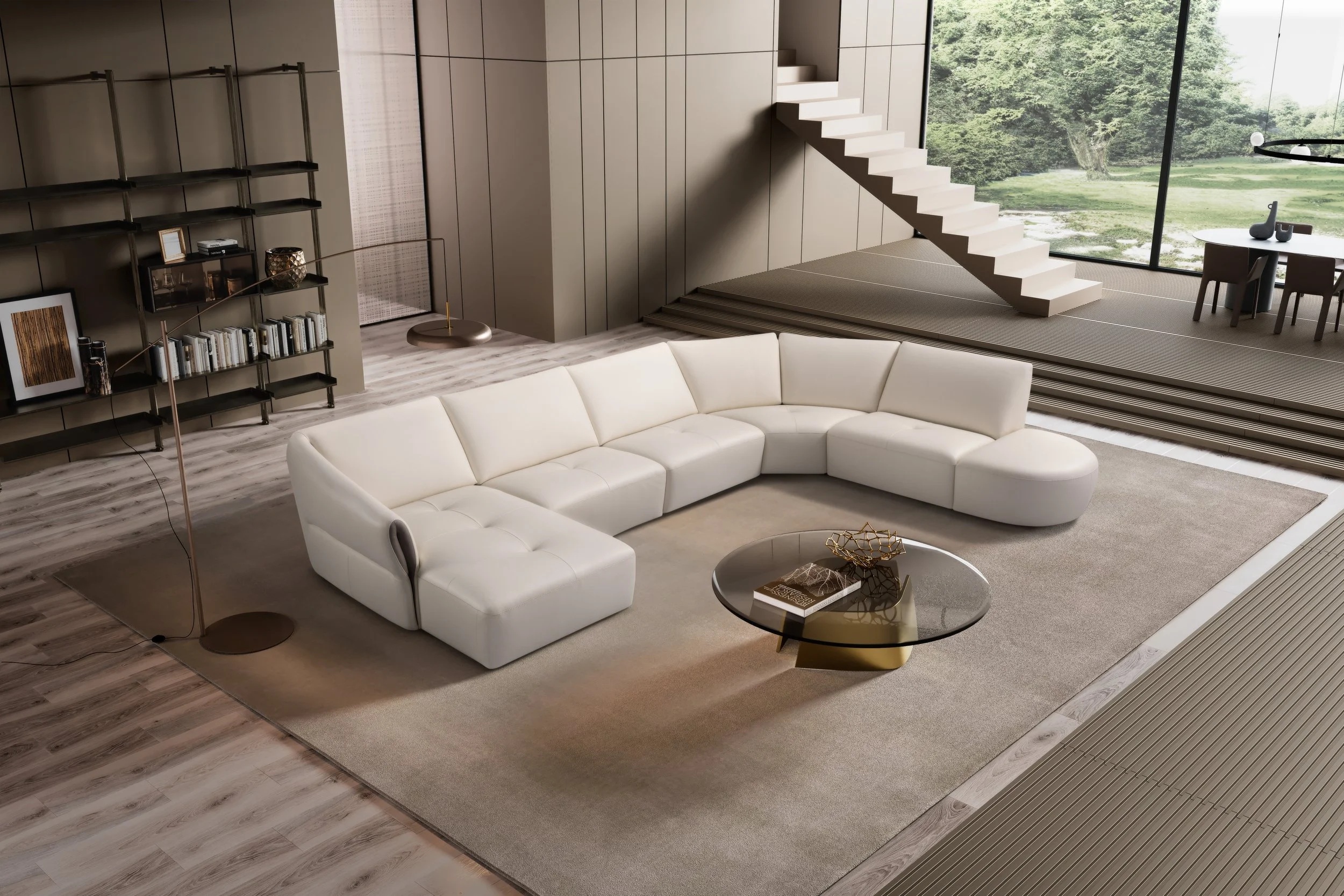 Talento Modular Leather Customizable Sectional Sofa, Comp 2