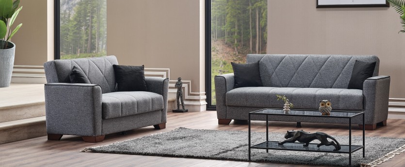 Talya Polyester Convertible Loveseat